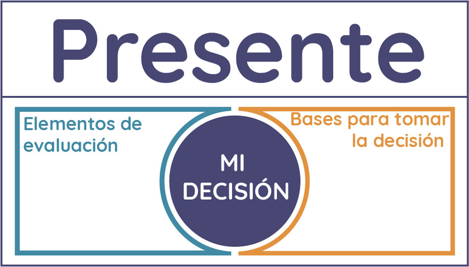 Sección del presente de la Matriz de Decision de Carrera MIPADEVI